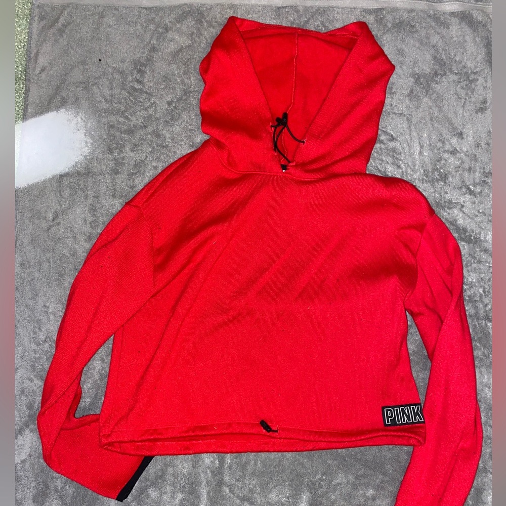 PINK Cropped Hoodie
